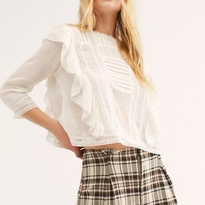 Free People Jasmine Ruffle Blouse